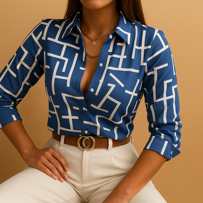 Women's Bold Print Blouse - VibreMode
