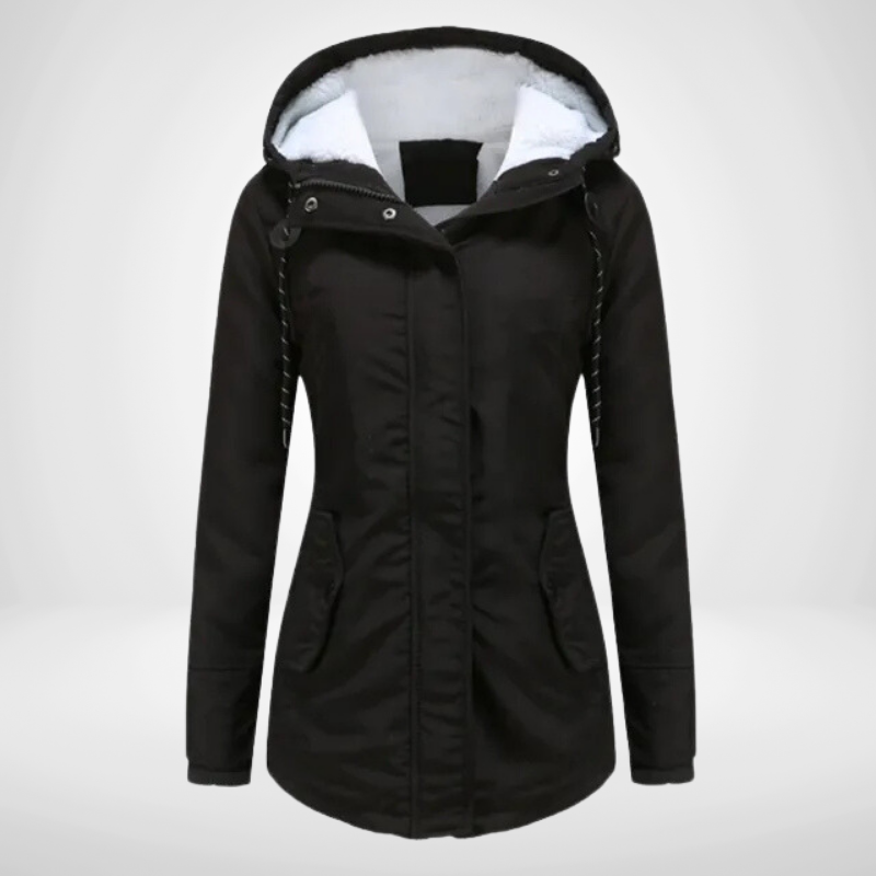 Women's Hooded Parka Jacket Lined - VibreMode