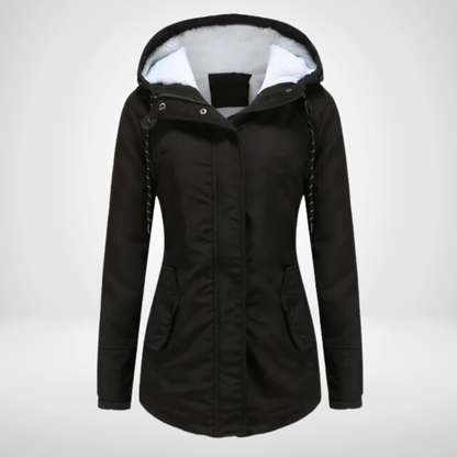 Women's Hooded Parka Jacket Lined - VibreMode