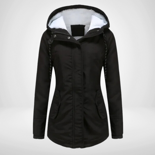 Women's Hooded Parka Jacket Lined - VibreMode