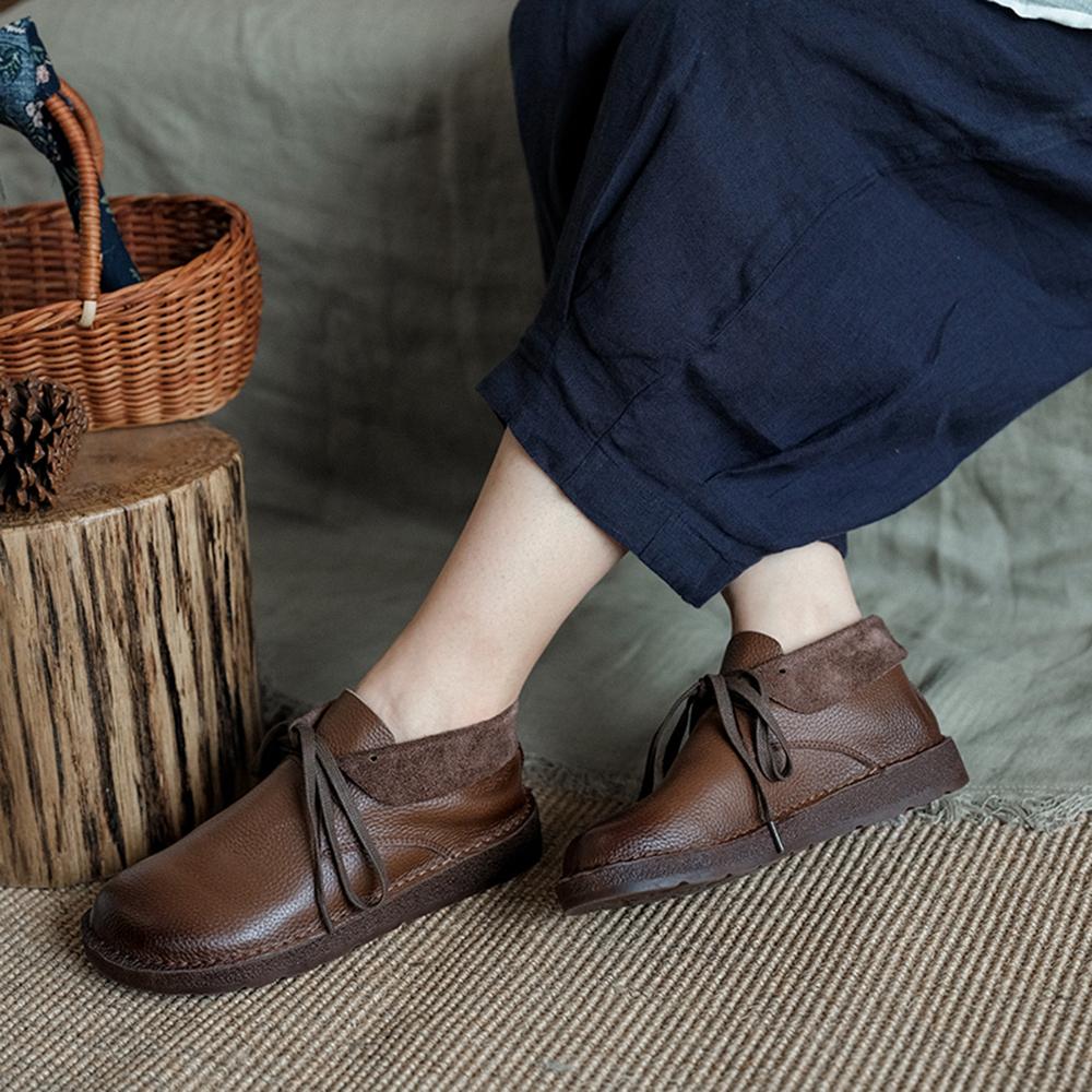 Women's Round Toe Flat Boots