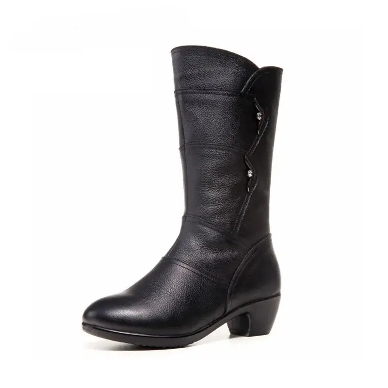 Tall Women's Leather Knee Boots