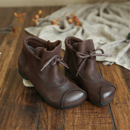 Women's Flat Lace-Up Ankle Boots