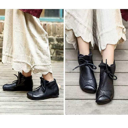 Women's Low Cut Lace Up Boots