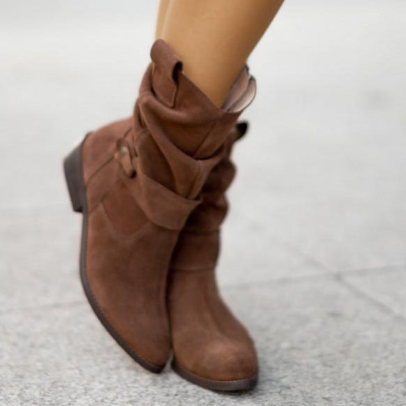Women's Slouchy Ankle Boots Side Zip
