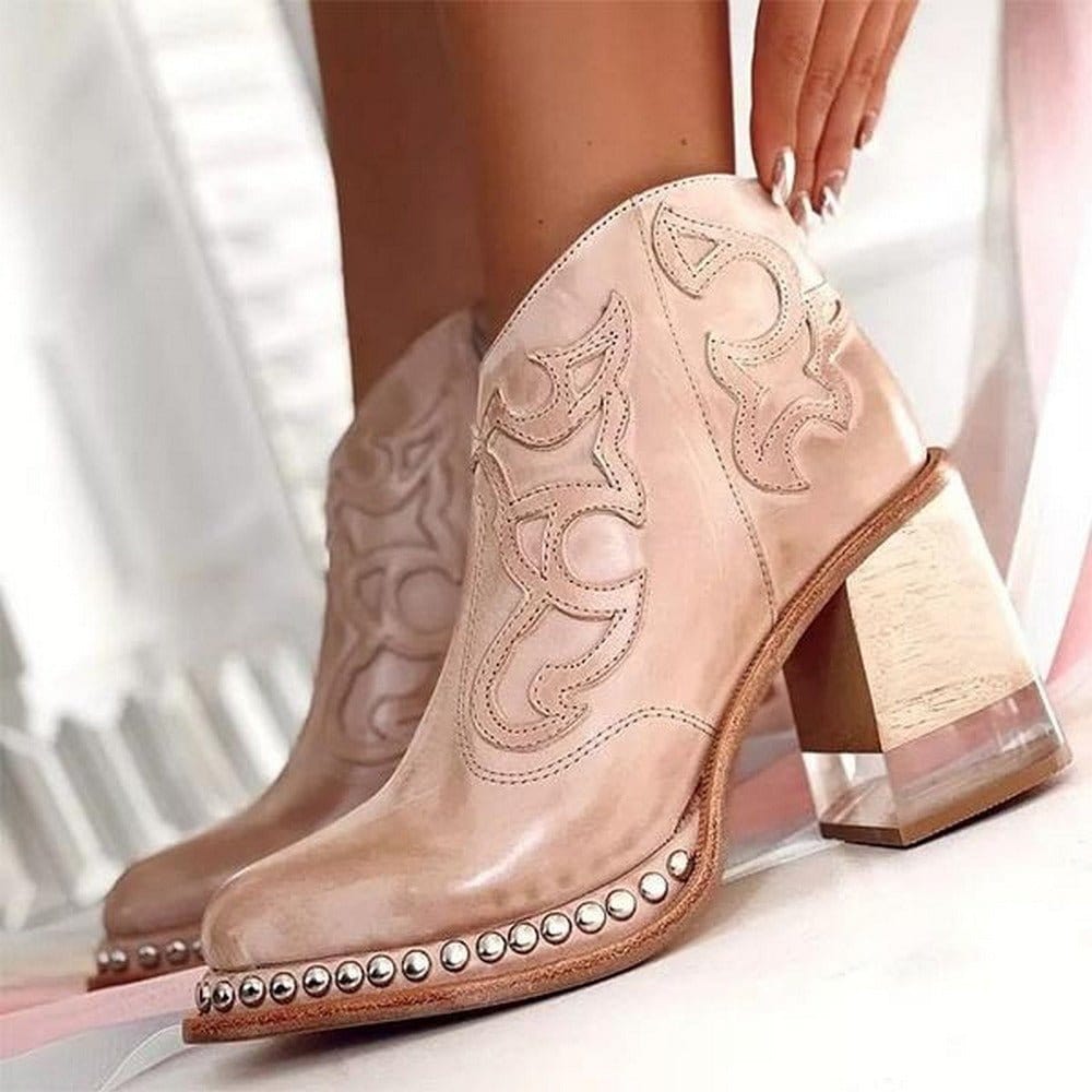 Classic Cowboy Ankle Boots - VibreMode