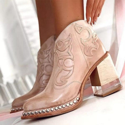 Classic Cowboy Ankle Boots - VibreMode