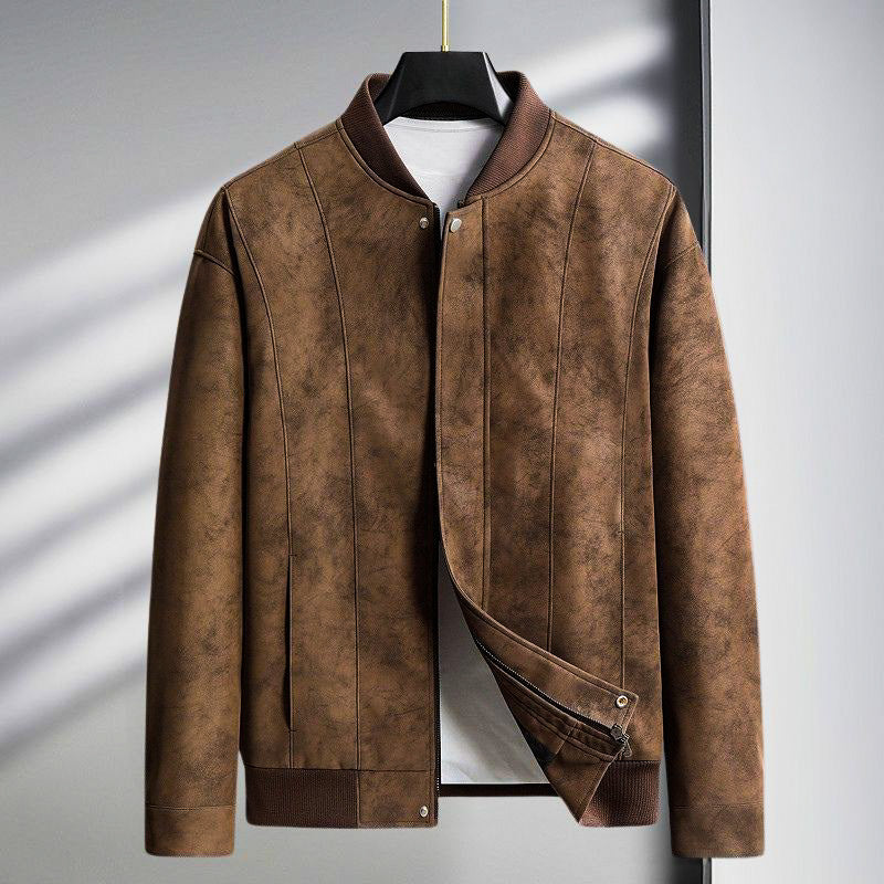 Edgy Leather Aviator Jacket - VibreMode