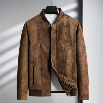 Edgy Leather Aviator Jacket - VibreMode