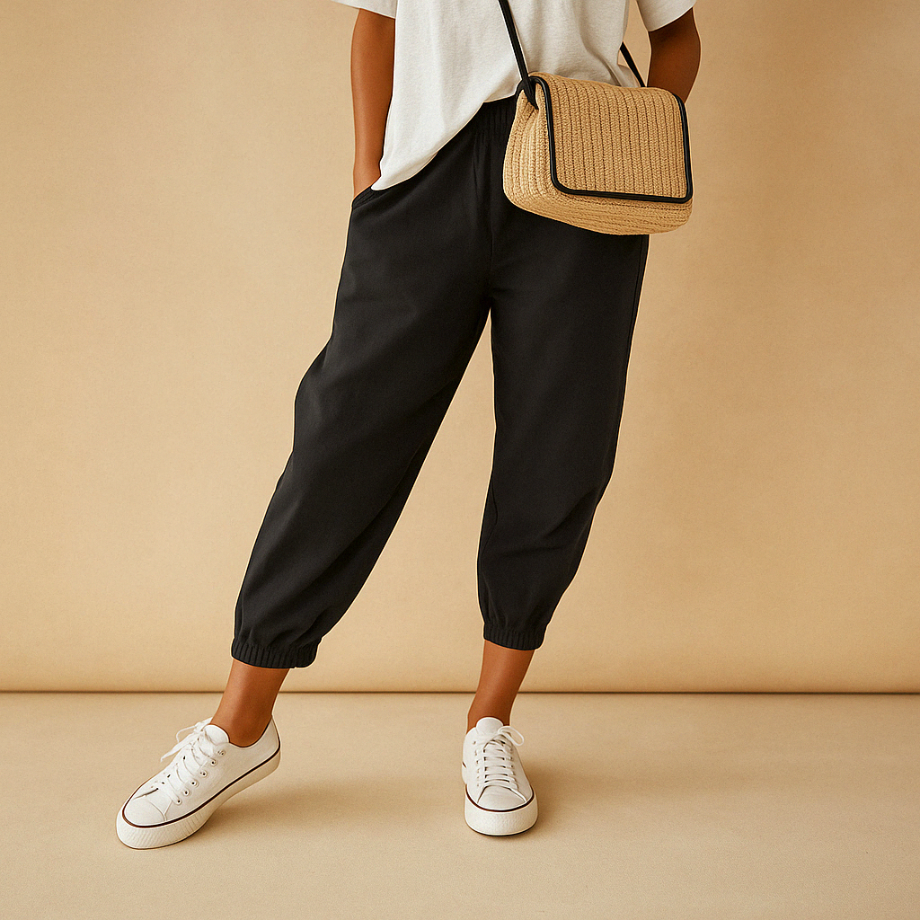 Women’s breathable loose fit trousers with lightweight design and relaxed silhouette, perfect for warm days, casual outfits, and comfortable everyday wear.