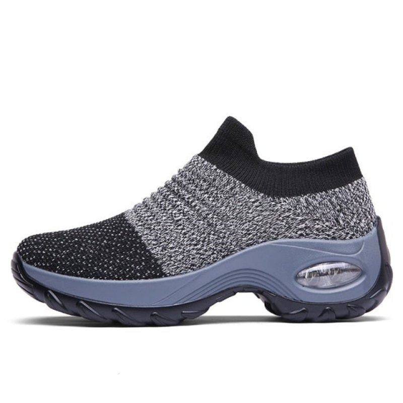 Comfortable Slip On Elastic Shoes - Grey - VibreMode