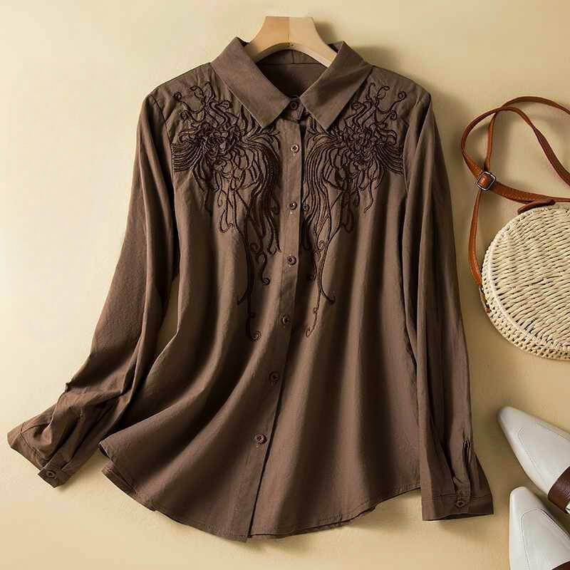 Breathable Cotton Blend Button Down Shirt