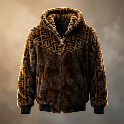 Luxury Fur Hooded Parka Coat - VibreMode