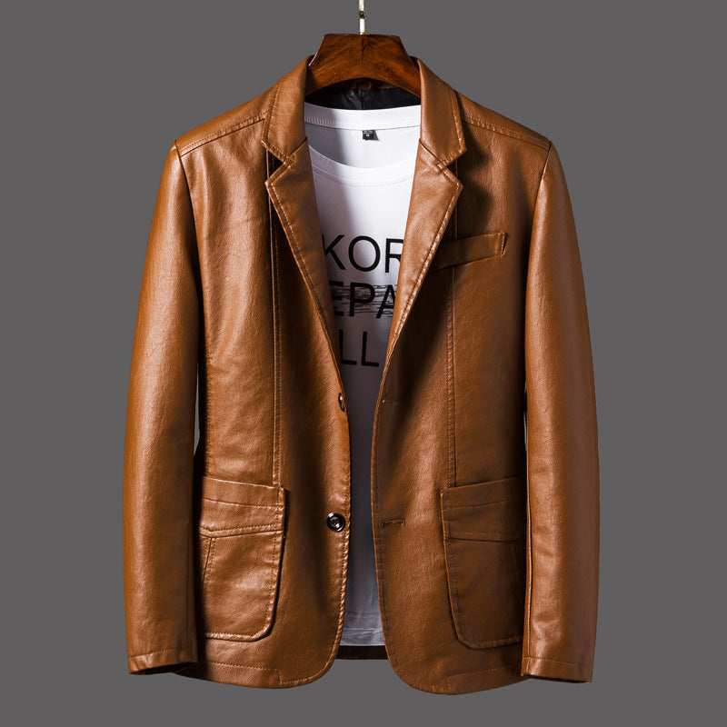 Norris Men's Leather Blazer - VibreMode