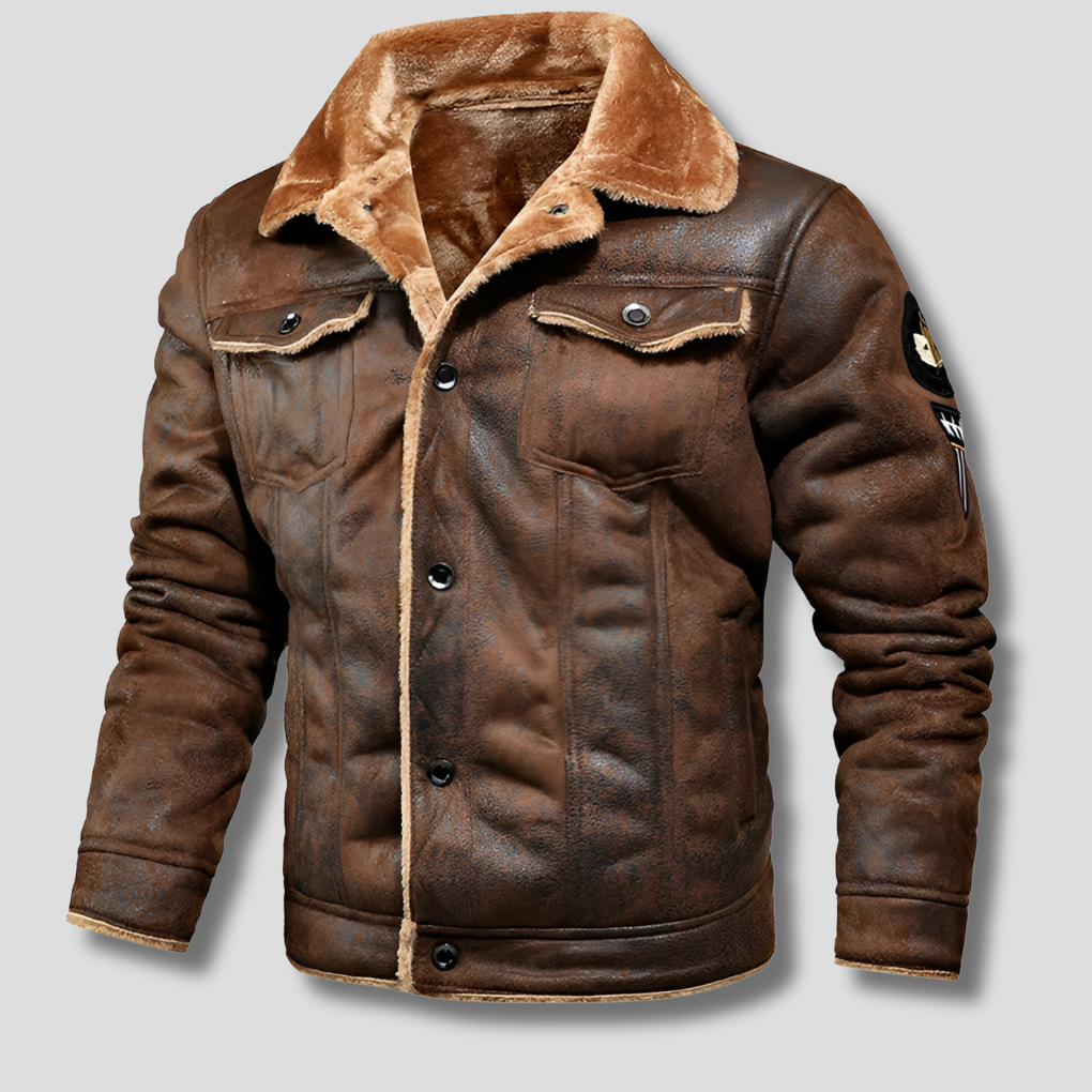 Men's Bomber Jacket Warm Classic Aviator Style