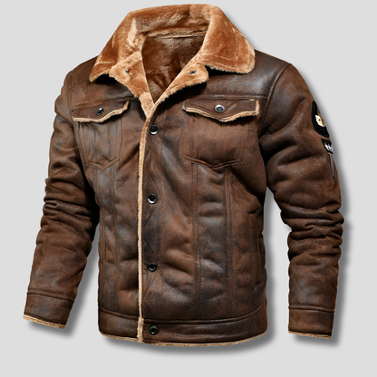 Men's Bomber Jacket Warm Classic Aviator Style