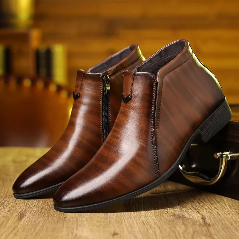 Mantova Men's Ankle Boots Pointed Toe Vintage Leather