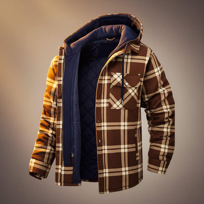 Classic Flannel Hooded Coat