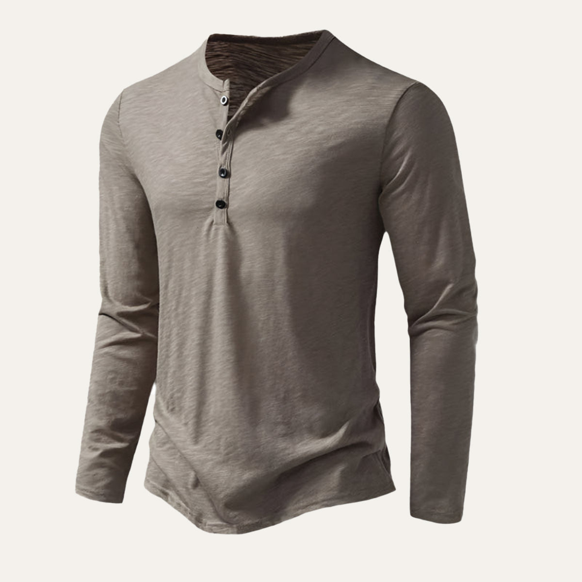 Men's Cotton Long Sleeve Polo Shirt
