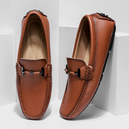 Italian Style Leather Slip On Shoes