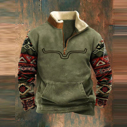 Men's Quarter Zip Pullover Sweater - VibreMode