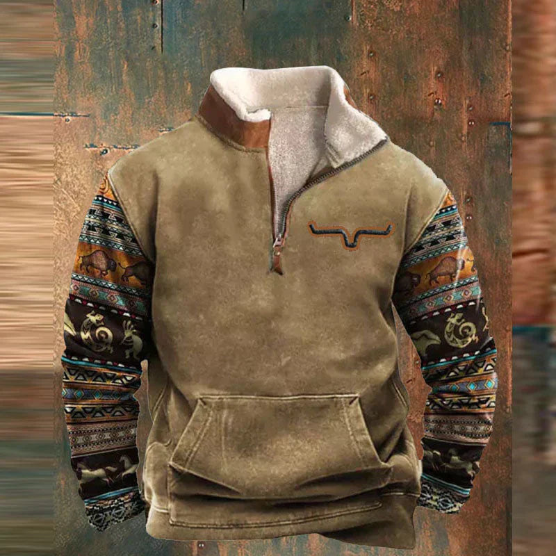 Image of Bruce | Men's Quarter Zip Pullover Sweater