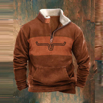 Image of Bruce | Men's Quarter Zip Pullover Sweater