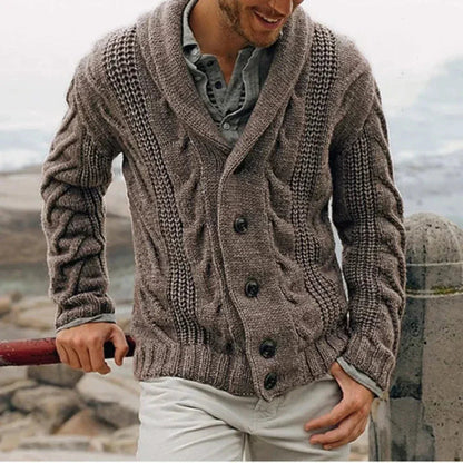 Image of Bryce | Men's Shawl Collar Knit Cardigan