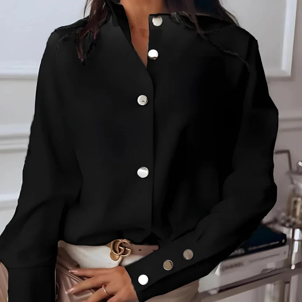 Women's Button Down Cotton Shirt - VibreMode