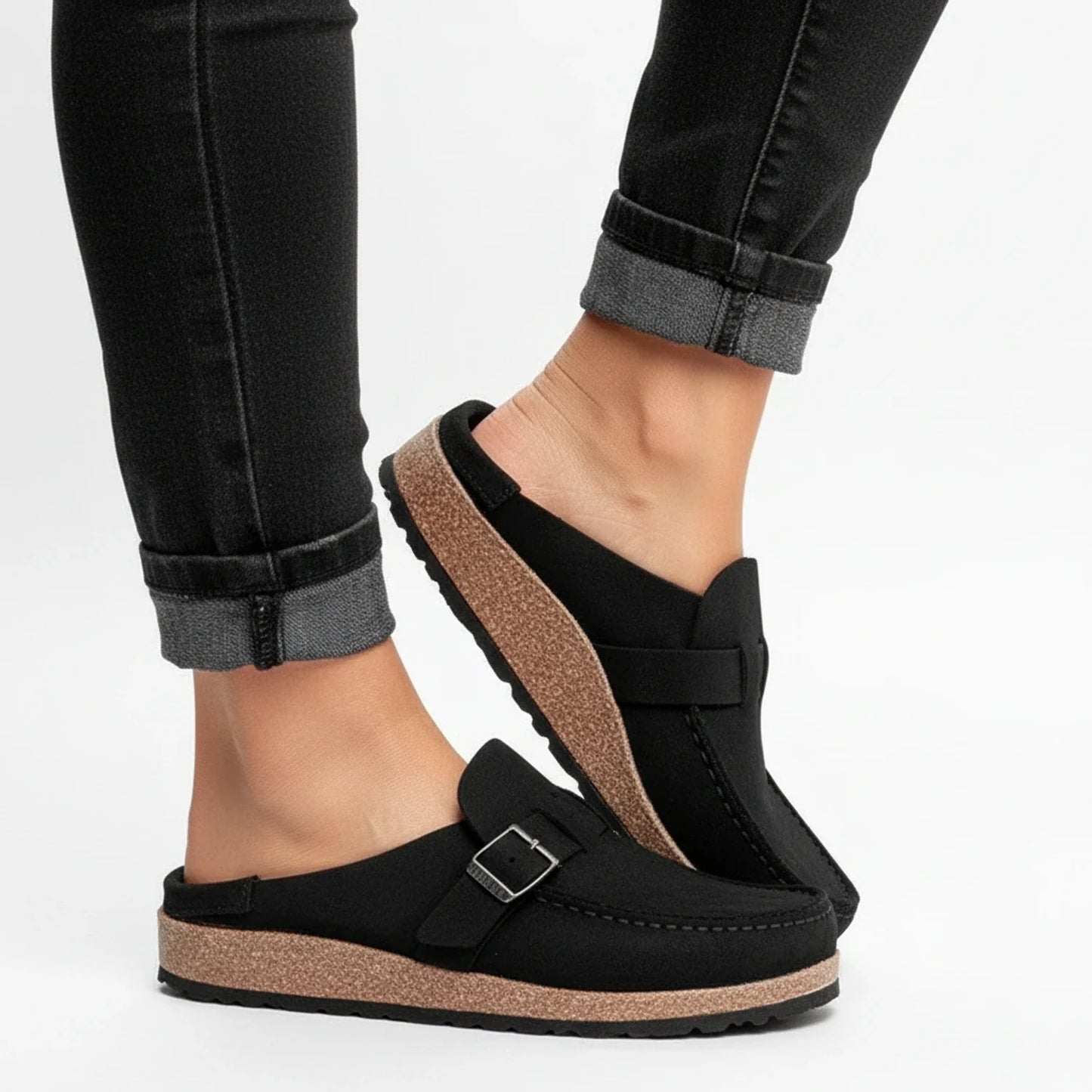 Women's Buckle Mules