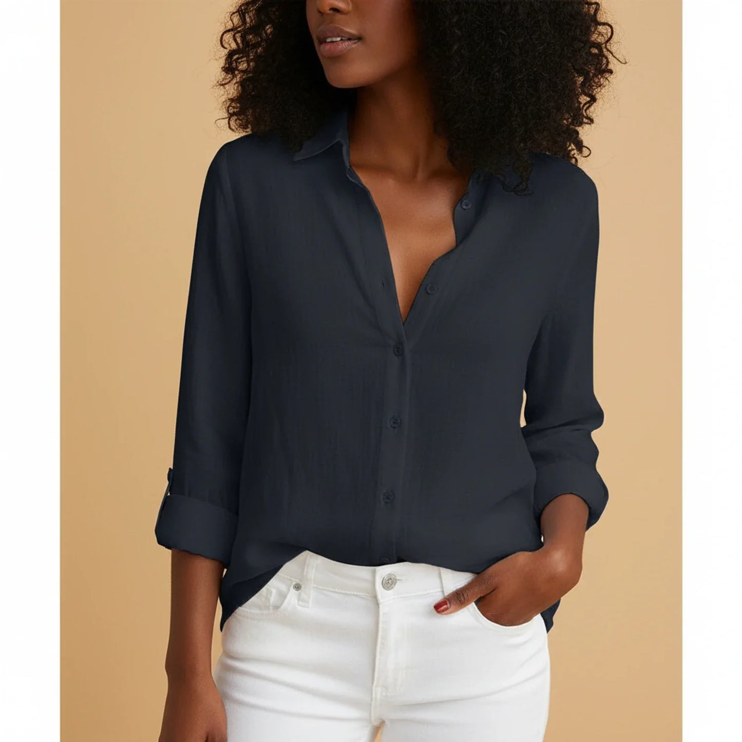 Women's Button Down Long Sleeve Blouse