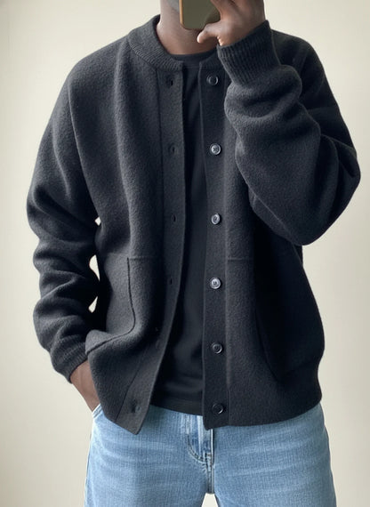 Men's Button Front Sweater Jacket