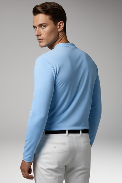 Men's V-Neck Buttonless Shirt