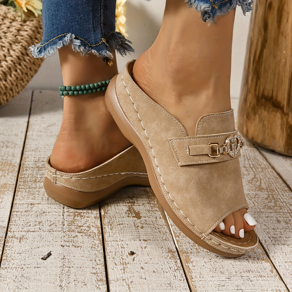 Comfortable Women's Slip On Flat Sandals