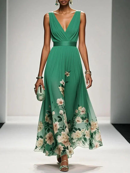 Beautiful Floral Long Sundress for Women