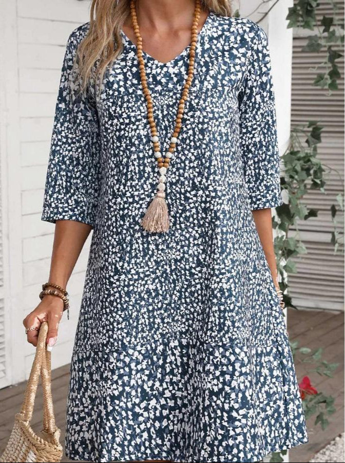 Casual Floral V-Neck Summer Dress