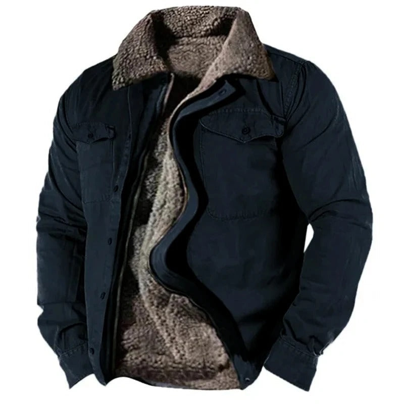 Men's Sherpa Lined Jacket Warm Interior