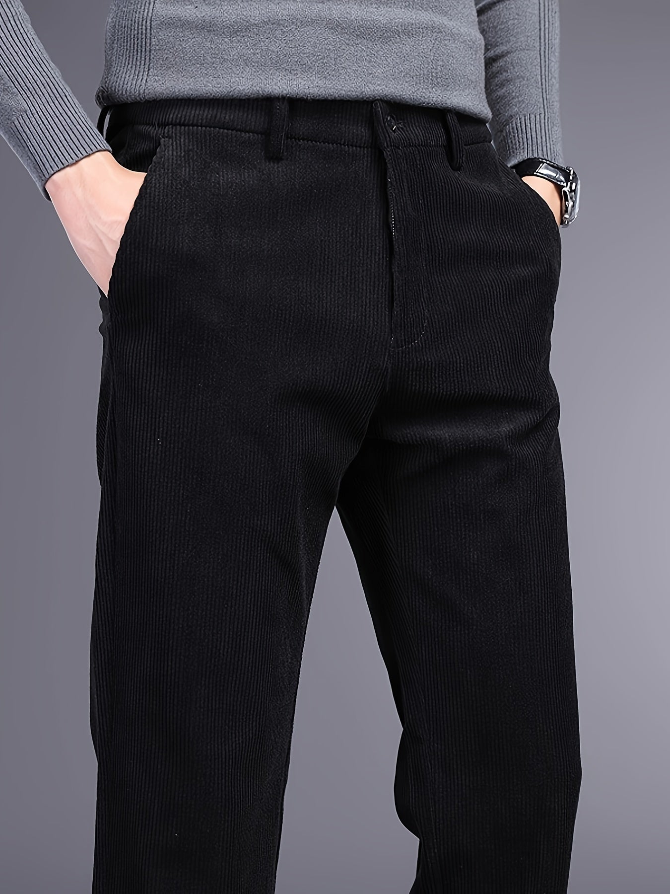 Rugged Textured Cord Pants