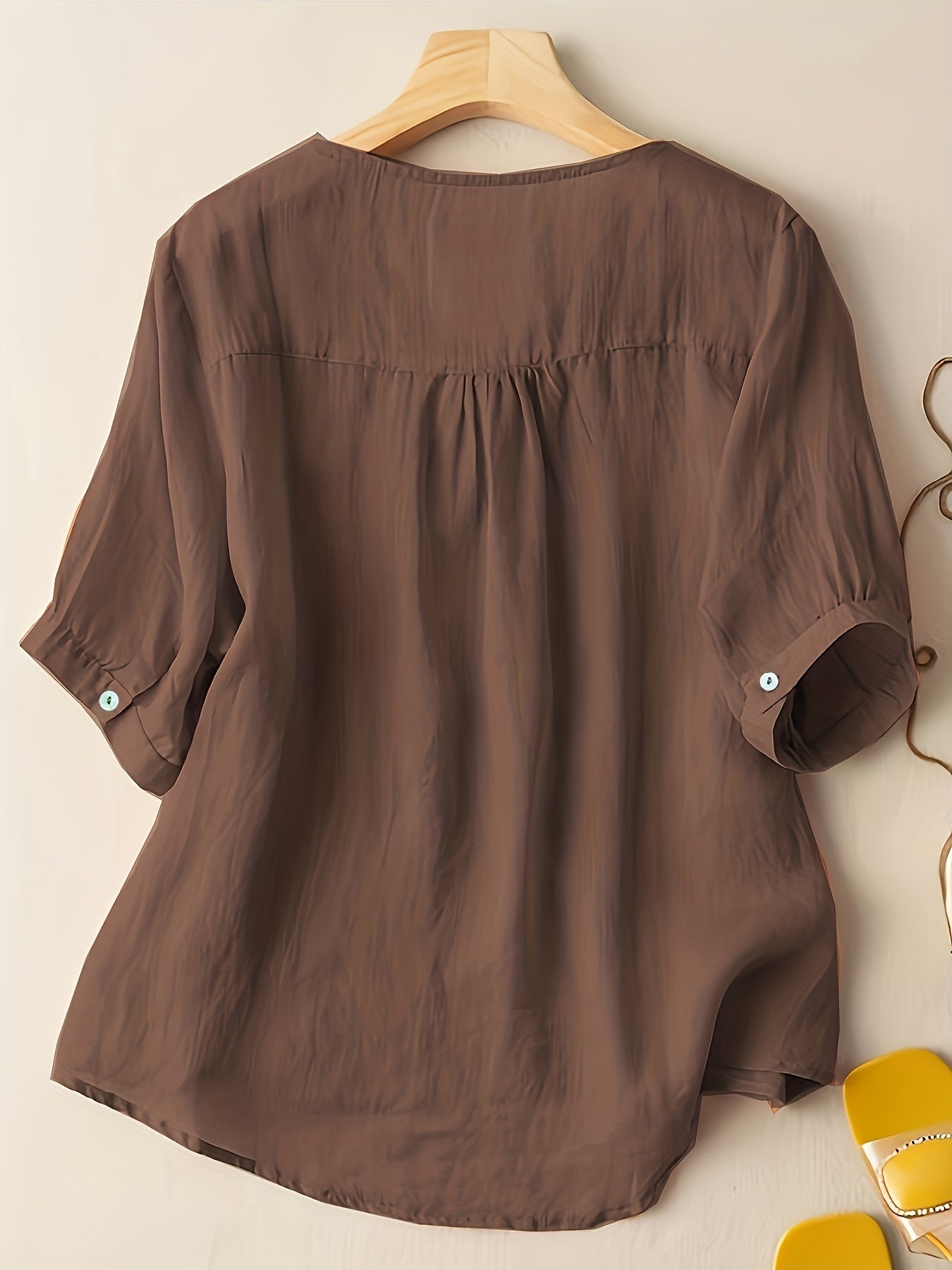 Women's Relaxed Fit Embroidered Tunic Blouse