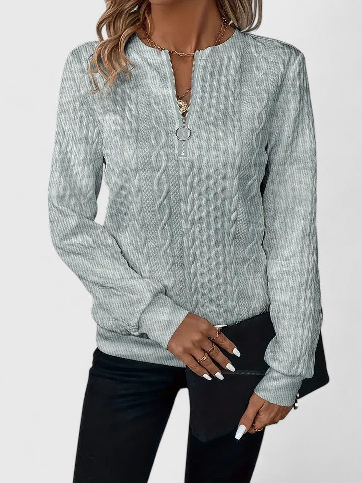 Women's Zip Neck Sweater