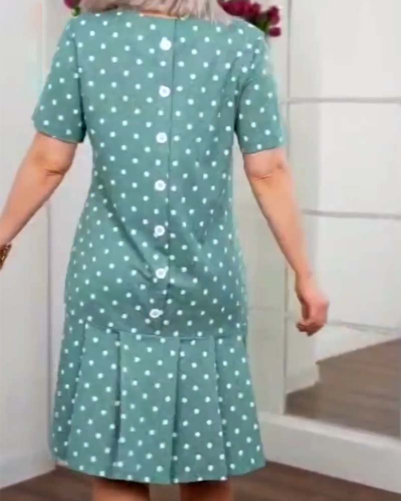Fun Dot Pattern Summer Dress