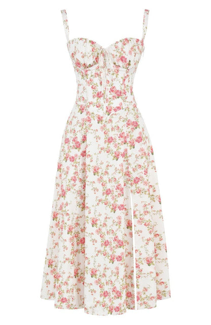 Women's Floral Print Spring Party Dress