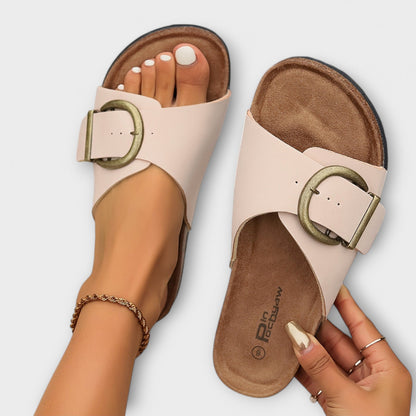 Women's Flat Open-Toe Slide Sandals
