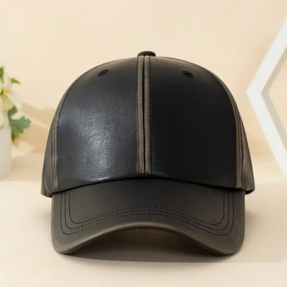 Classic Brown Leather Cap - VibreMode