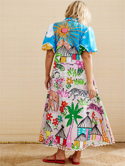Women's Midi Summer Dress - VibreMode