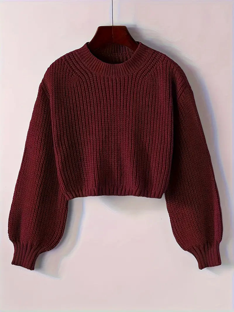 Fashionable Women's Cropped Sweater