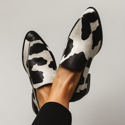 Women's Animal Print Low Cut Loafers