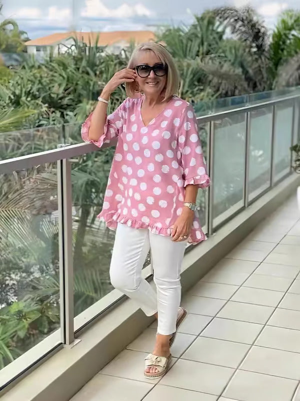 Fashionable Women's V-Neck Top
