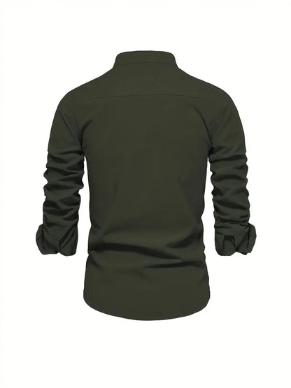Casual Men's Short Sleeve Button Shirt