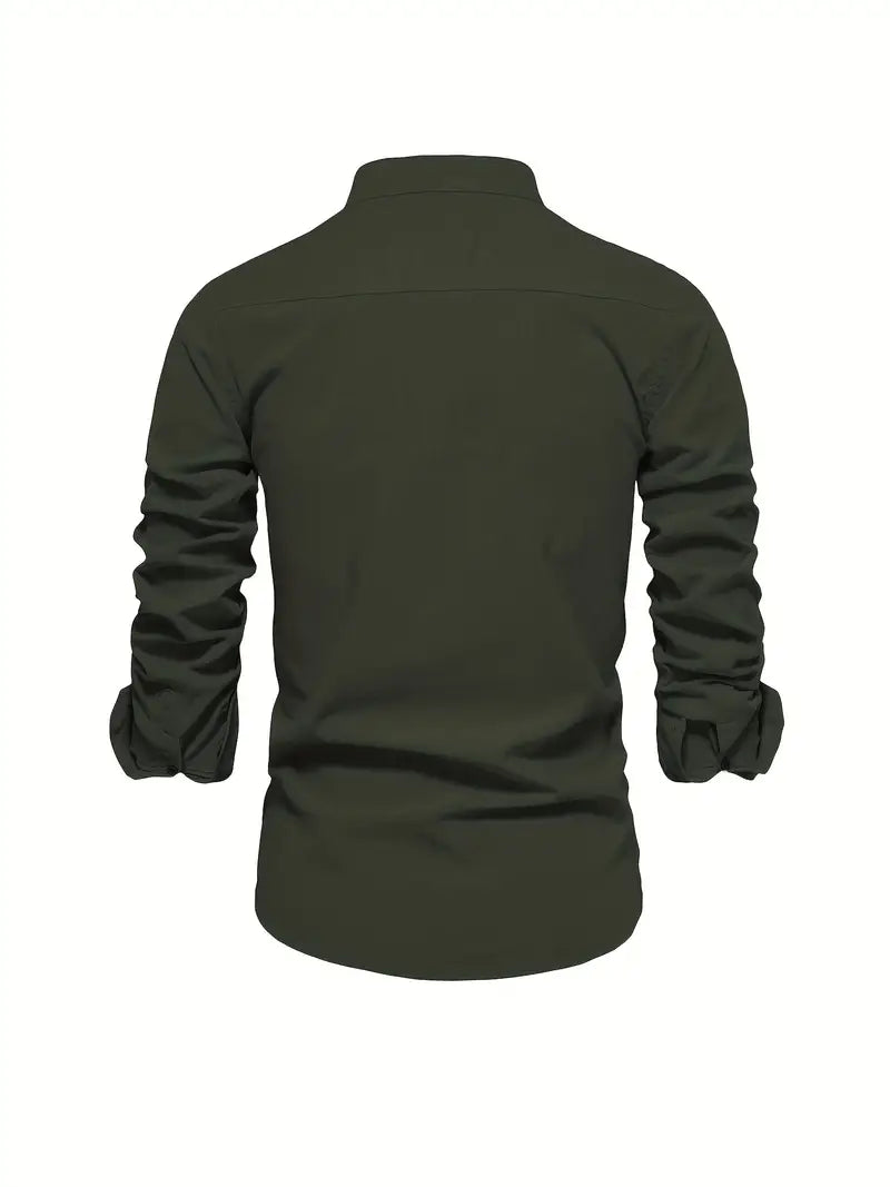 Relaxed Fit Men's Summer Dress Shirt